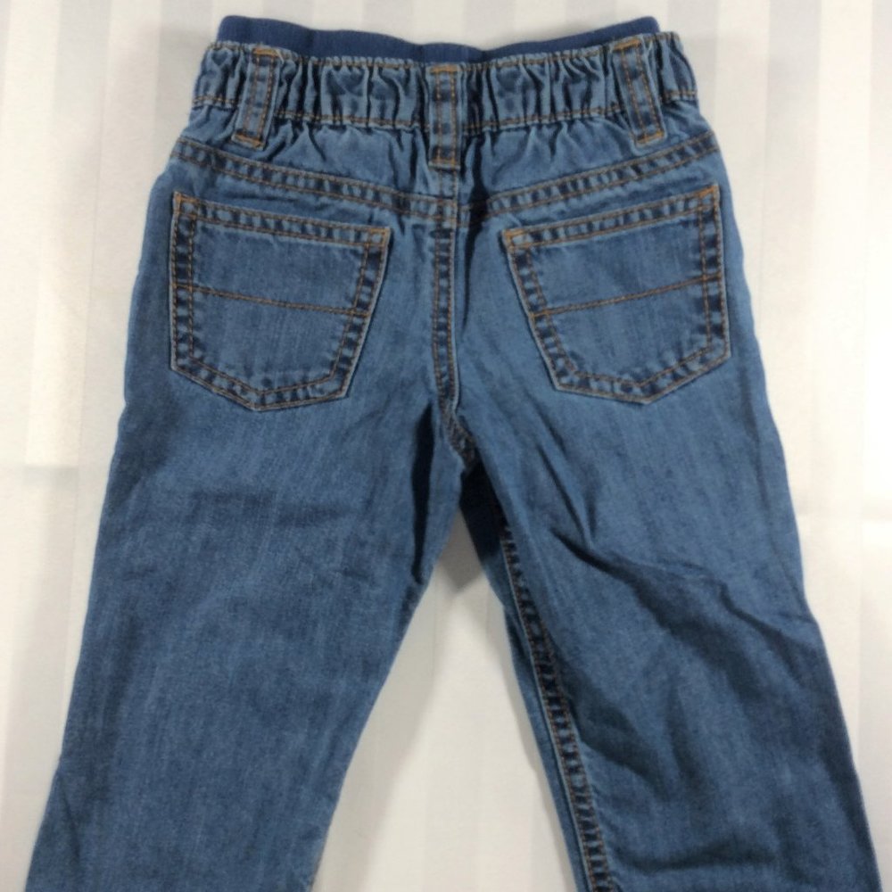 👣 5/$25 - Medium Wash Slip On Jeans w/ Elastic Waist & Faux Buttons
